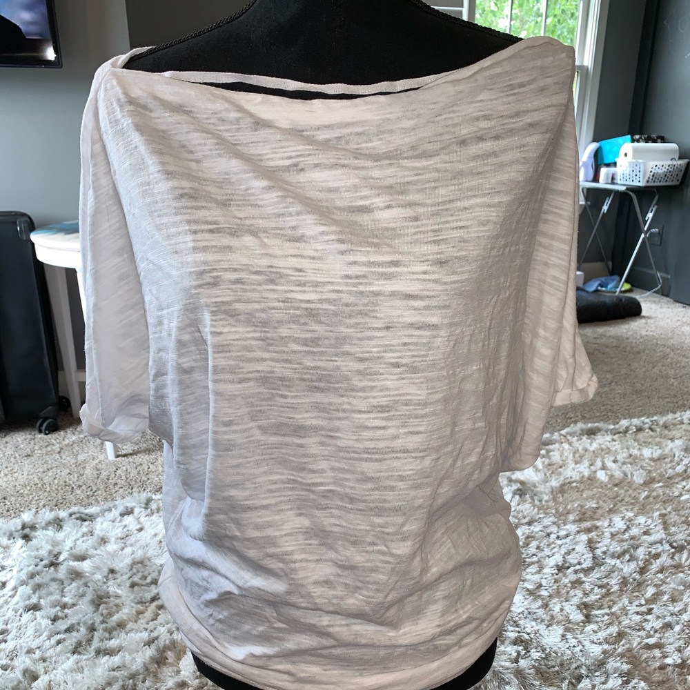 white half shoulder top